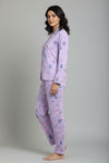 Zivame Farm Lore Knit Cotton Pyjama Set - Lilac Breeze — thumbnail 2